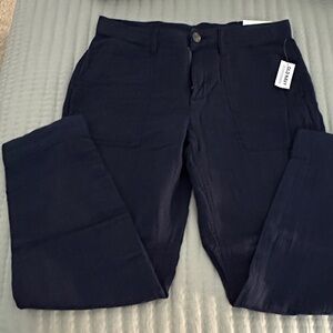 Hi-Rise Lightweight Cotton Gauze Pants